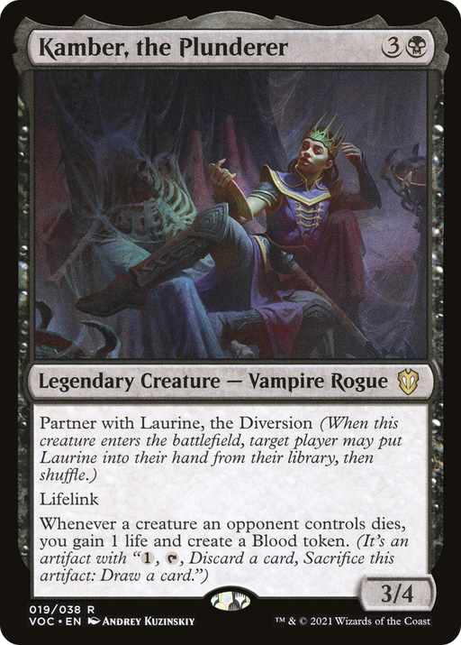 Kamber, the Plunderer (VOC-019) [Crimson Vow Commander] MTG Single Wizards of the Coast
