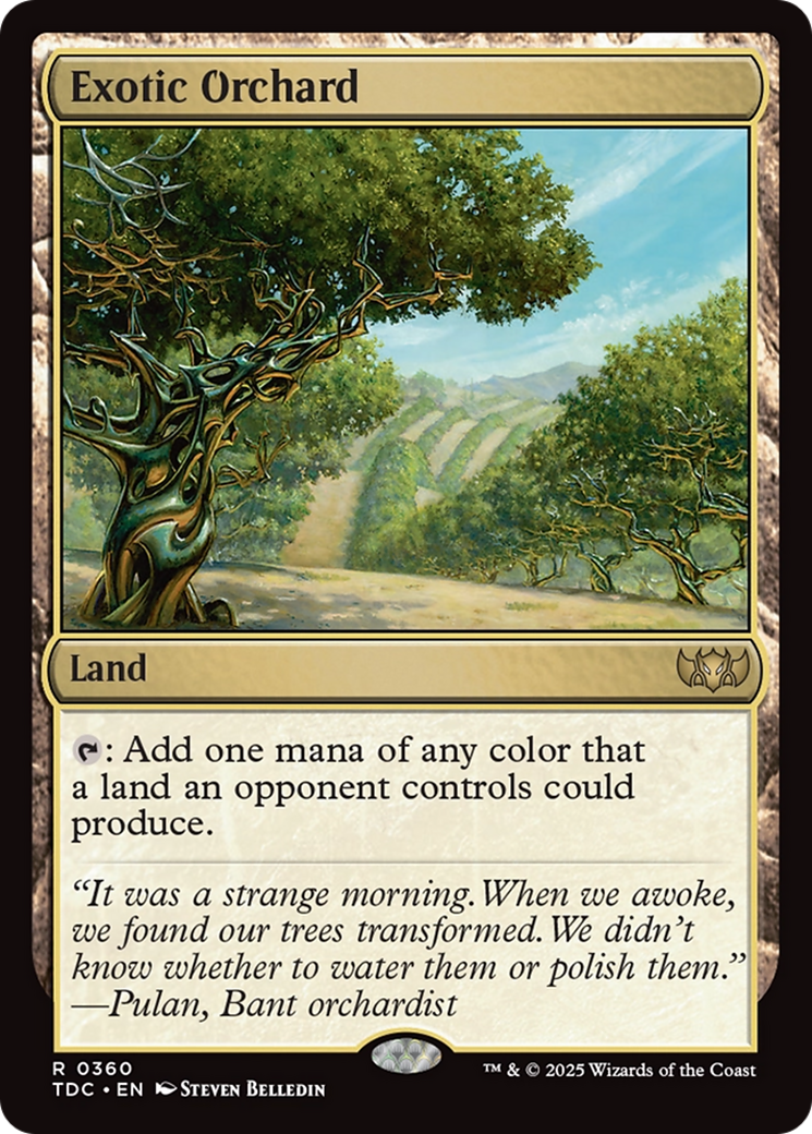 Exotic Orchard (TDC-360) [Commander: Tarkir: Dragonstorm] MTG Single Wizards of the Coast