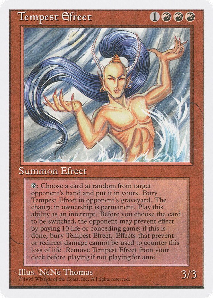 Tempest Efreet (4ED-225) [Fourth Edition] MTG Single Wizards of the Coast