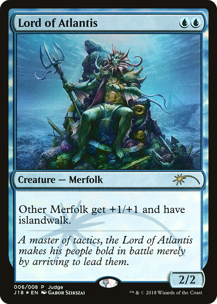 Lord of Atlantis (JDG-006) [Misc] Judge Gift Cards 2018 Foil MTG Single Wizards of the Coast