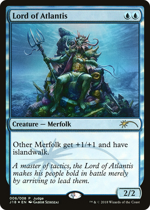 Lord of Atlantis (JDG-006) [Misc] Judge Gift Cards 2018 Foil MTG Single Wizards of the Coast