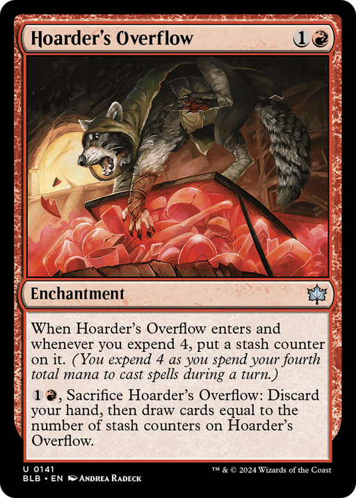 Hoarder's Overflow (BLB-141) [Bloomburrow] Foil MTG Single Wizards of the Coast