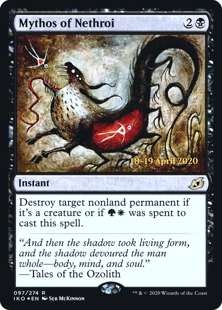 Mythos of Nethroi (PRE-097) [Ikoria: Lair of Behemoths Promos] Foil MTG Single Wizards of the Coast