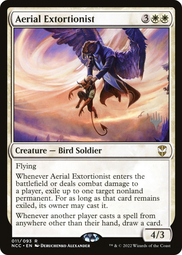 Aerial Extortionist (PPSNC-011) [New Capenna Commander Promos] Foil MTG Single Wizards of the Coast