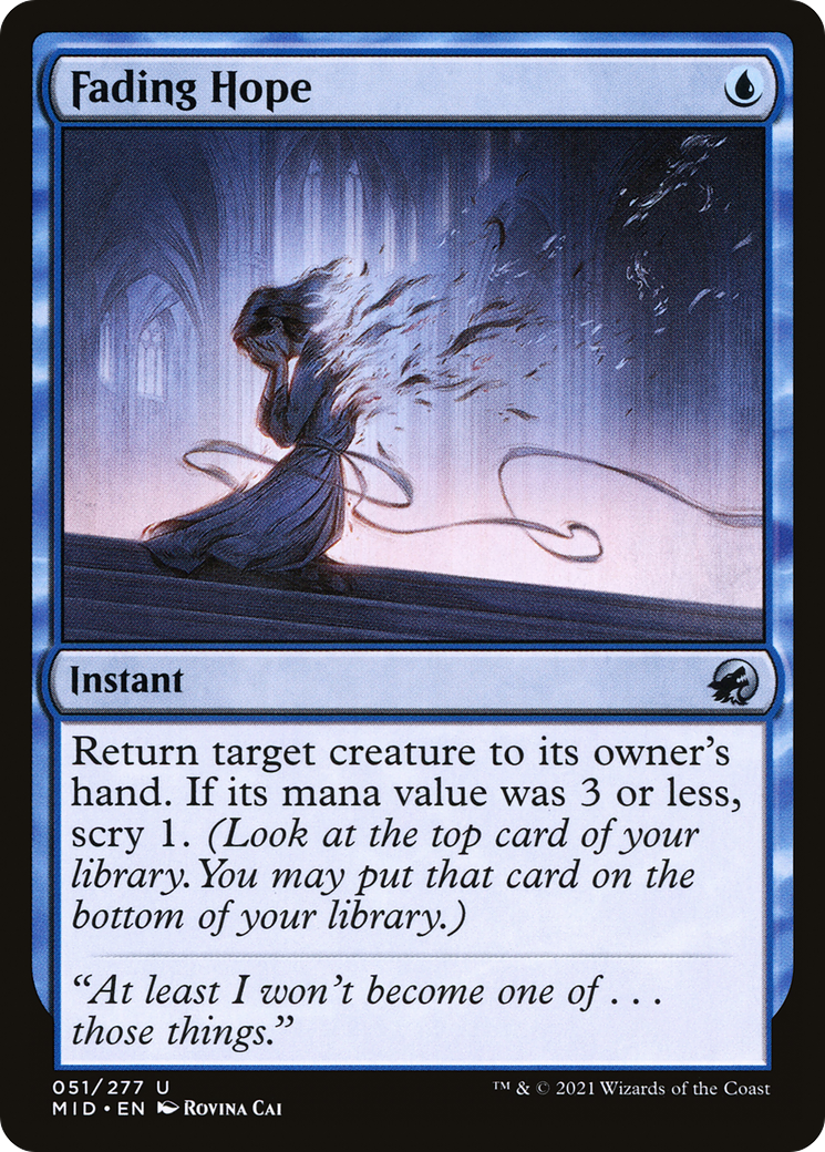 Fading Hope (MID-051) [Innistrad: Midnight Hunt] MTG Single Wizards of the Coast