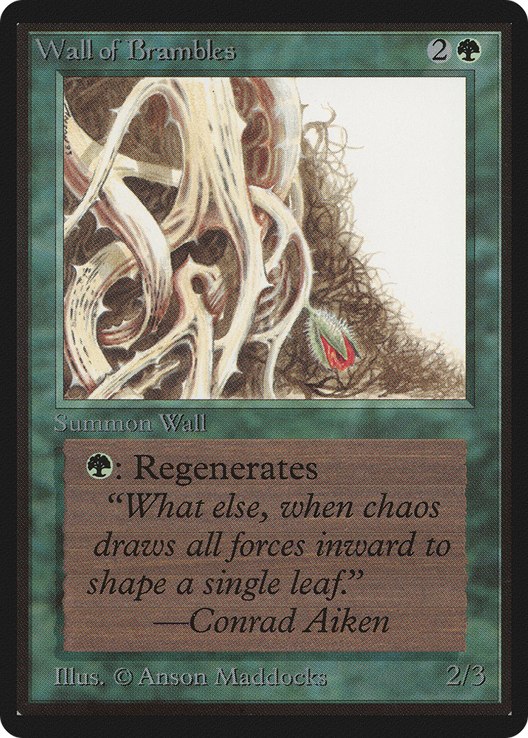 Wall of Brambles (LEB-) [Oldschool] Limited Edition Beta MTG Single Wizards of the Coast