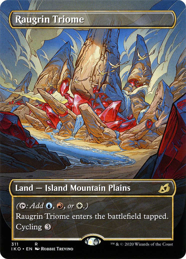 Raugrin Triome (IKO-311) [Ikoria: Lair of Behemoths] (Showcase) (Borderless) Foil MTG Single Wizards of the Coast