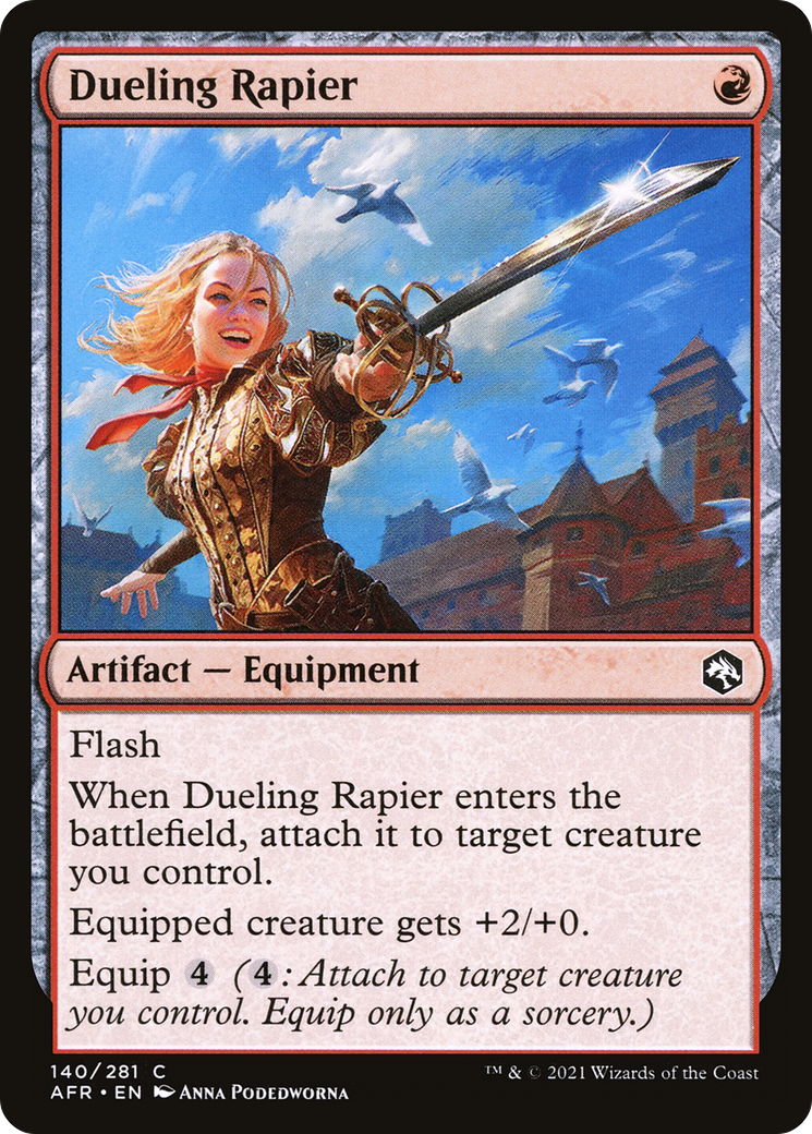 Dueling Rapier (AFR-140) [Adventures in the Forgotten Realms] Foil MTG Single Wizards of the Coast