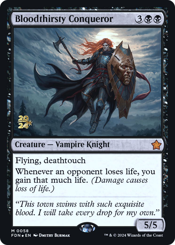 Bloodthirsty Conqueror (PRE-058) [Foundations Promos] Foil MTG Single Wizards of the Coast