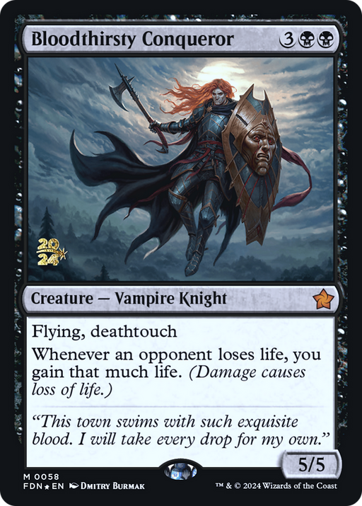 Bloodthirsty Conqueror (PRE-058) [Foundations Promos] Foil MTG Single Wizards of the Coast