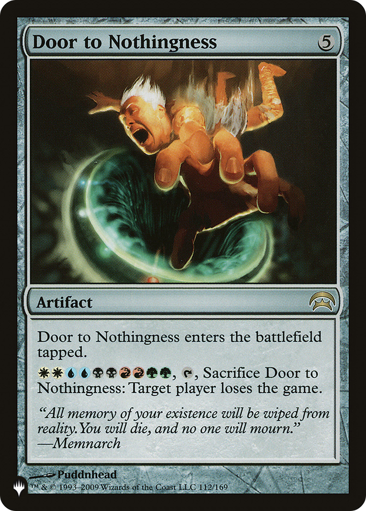 Door to Nothingness (LIST-HOP-112) [Mystery Booster] The List MTG Single Wizards of the Coast