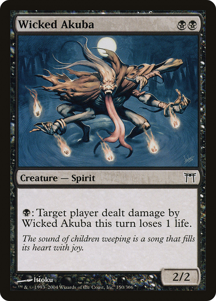 Wicked Akuba (CHK-150) [Champions of Kamigawa] Foil MTG Single Wizards of the Coast