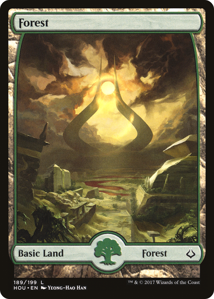 Forest (HOU-189) [Hour of Devastation] Foil MTG Single Wizards of the Coast
