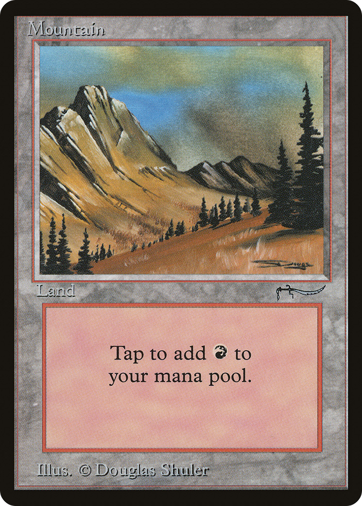 Mountain (ARN-077) [Oldschool] Arabian Nights MTG Single Wizards of the Coast