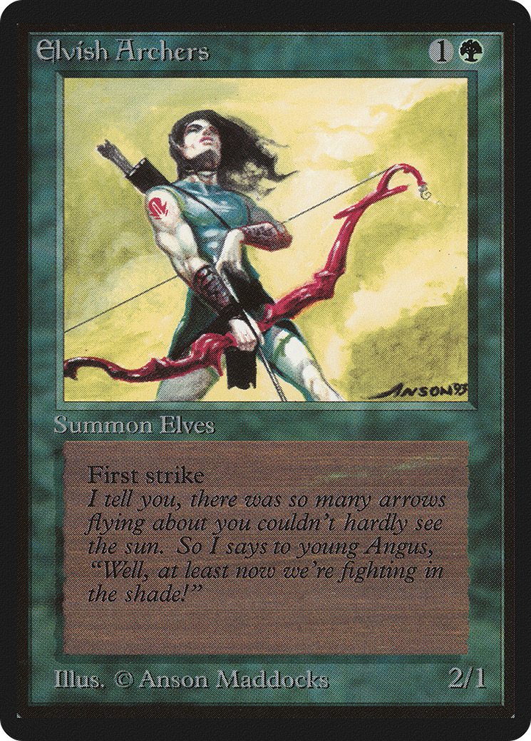 Elvish Archers (LEB-) [Oldschool] Limited Edition Beta MTG Single Wizards of the Coast