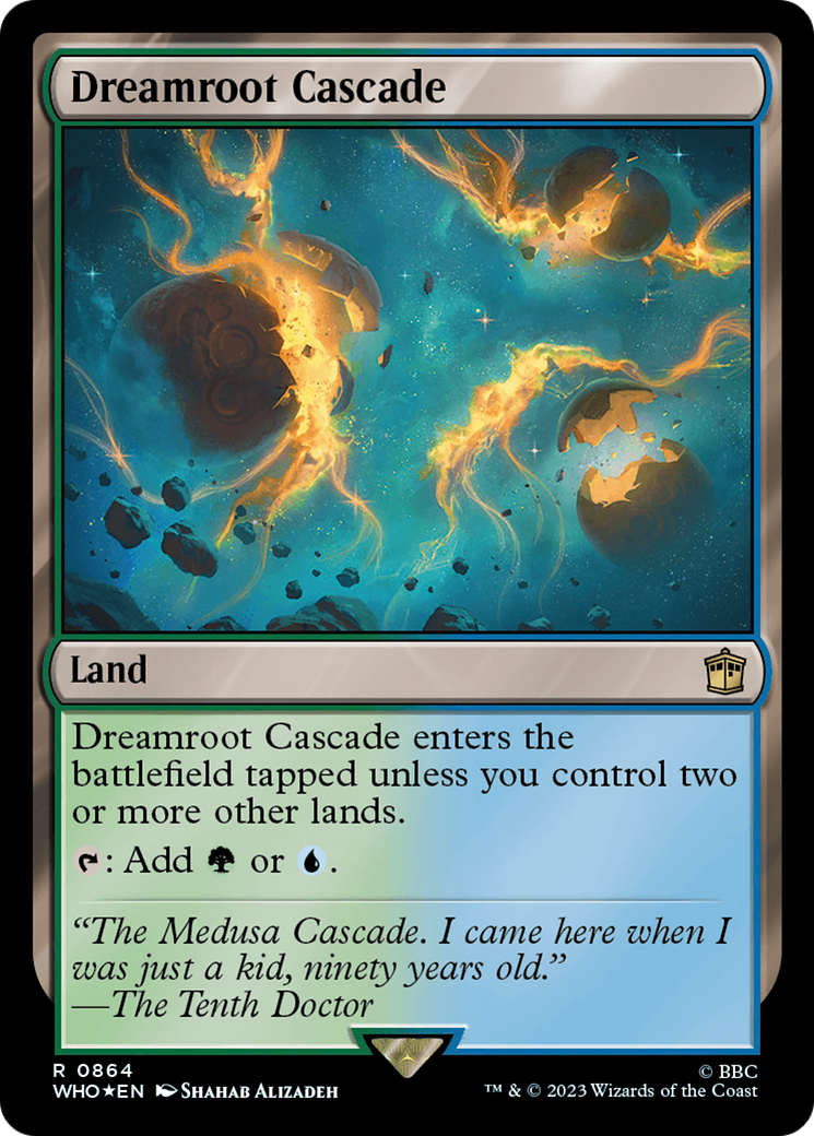 Dreamroot Cascade (Surge Foil) (WHO-864) [Doctor Who] Foil MTG Single Wizards of the Coast