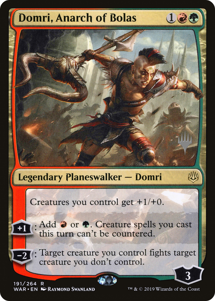 Domri, Anarch of Bolas (PPM21-191) [War of the Spark Promos] Foil MTG Single Wizards of the Coast
