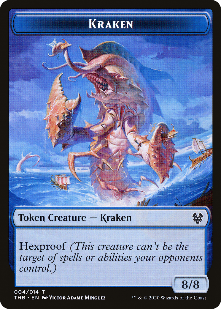 Kraken Token (THB-004) [Tokens] Theros Beyond Death Tokens MTG Single Wizards of the Coast