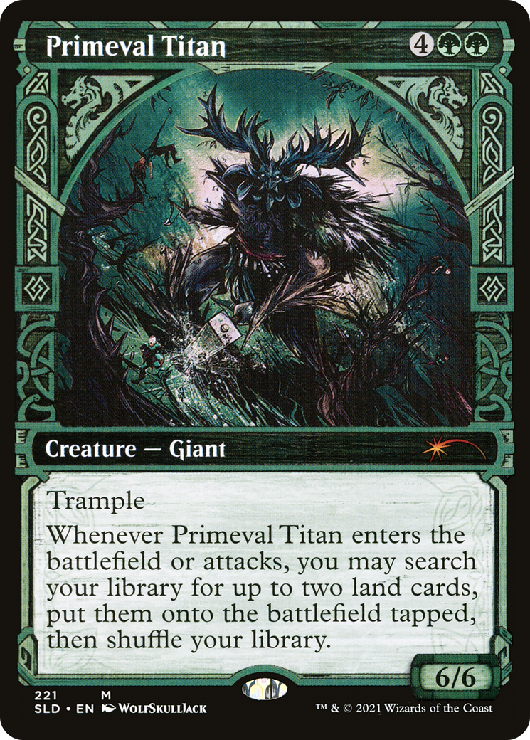 Primeval Titan (221) (SLD-221) [Secret Lair] Drop (Showcase) Foil MTG Single Wizards of the Coast