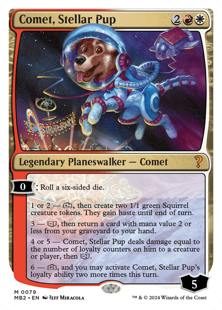 Comet, Stellar Pup (White Border) (MB2-079) [Mystery Booster] Mystery Booster 2 MTG Single Wizards of the Coast