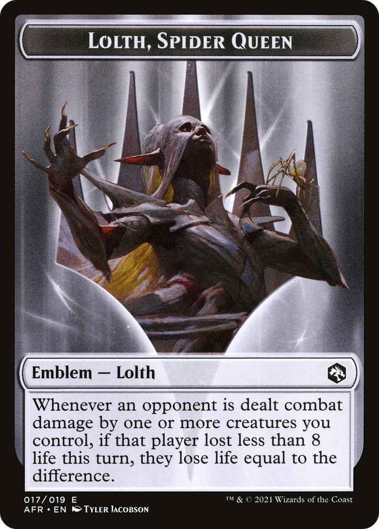 Lolth, Spider Queen Emblem (TAFR-017) [Tokens] Adventures in the Forgotten Realms Tokens MTG Single Wizards of the Coast