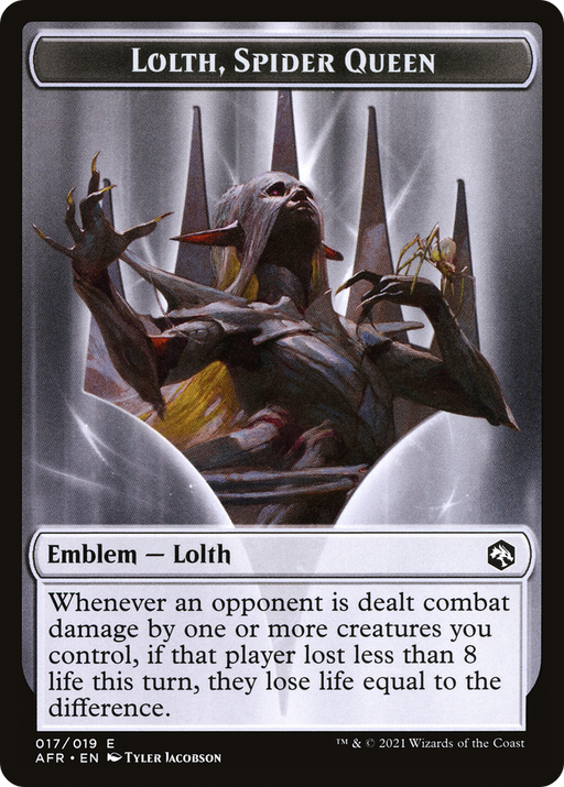 Lolth, Spider Queen Emblem (TAFR-017) [Tokens] Adventures in the Forgotten Realms Tokens Foil MTG Single Wizards of the Coast