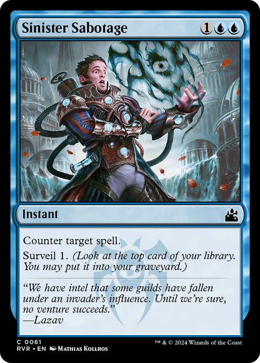 Sinister Sabotage (RVR-061) [Ravnica Remastered] Foil MTG Single Wizards of the Coast