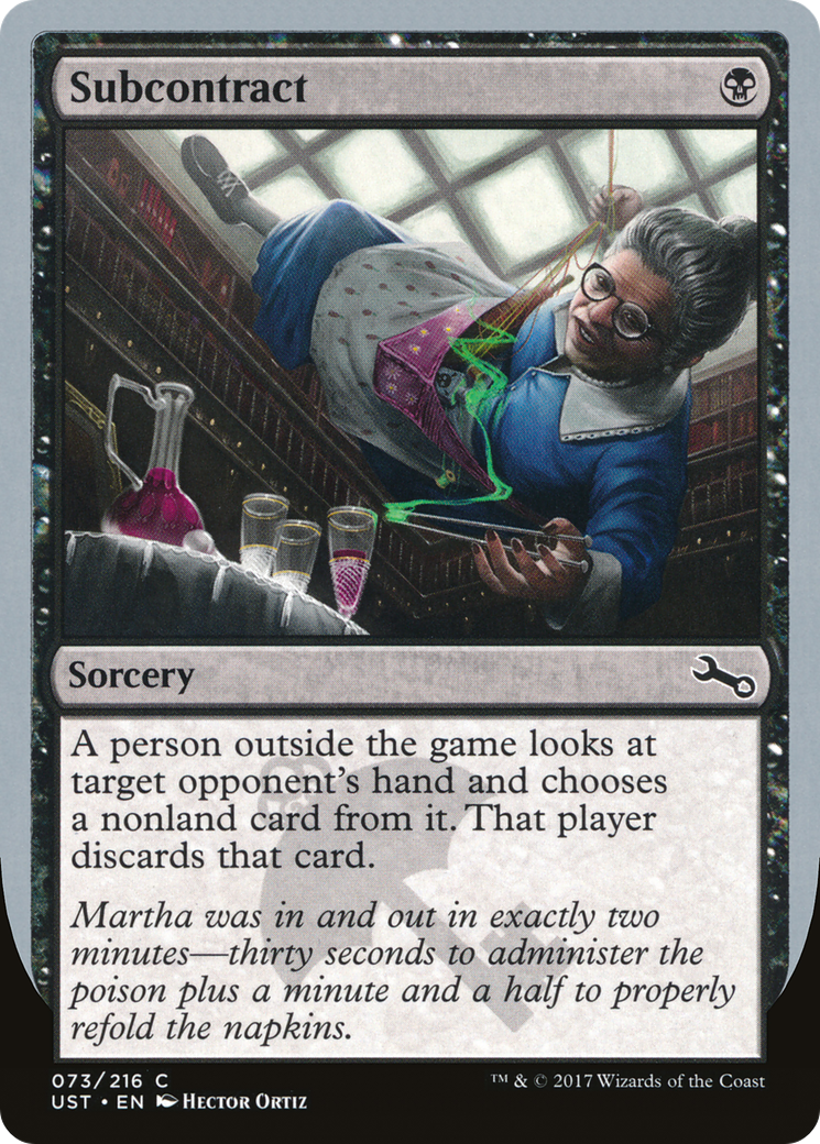 Subcontract (UST-073) [Unstable] MTG Single Wizards of the Coast