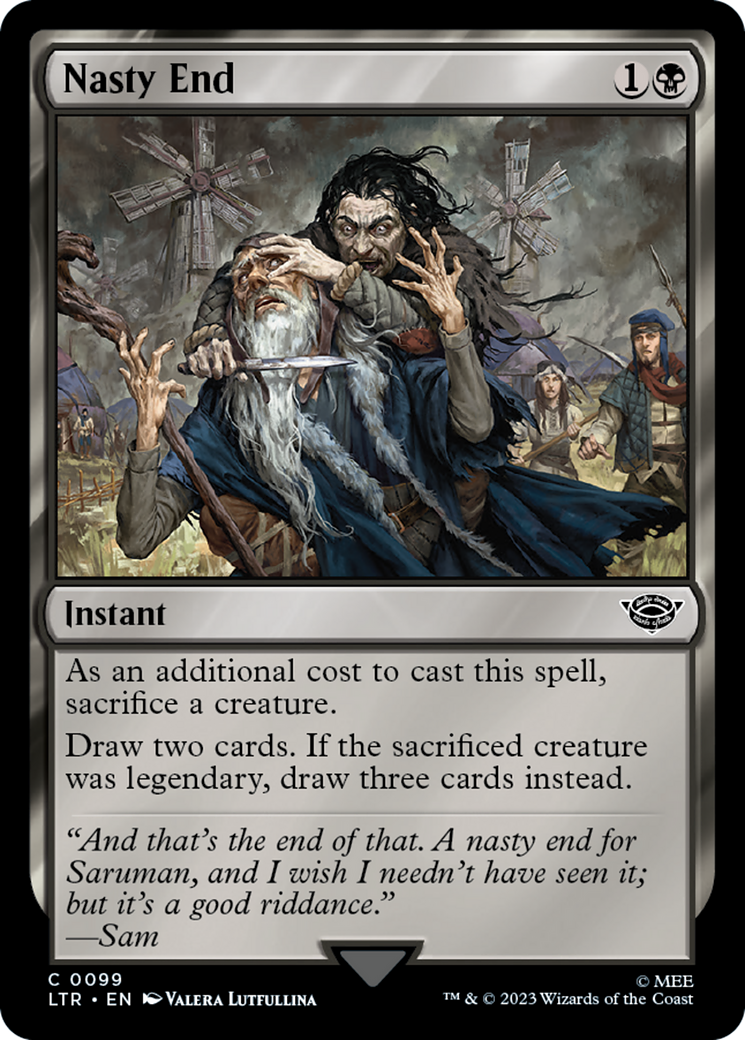 Nasty End (LTR-099) [The Lord of the Rings: Tales of Middle-earth] Foil MTG Single Wizards of the Coast