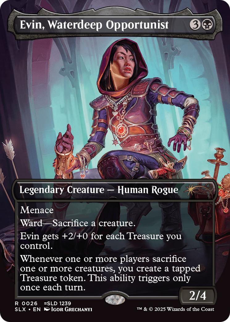 Evin, Waterdeep Opportunist (SLX-026) [Secret Lair] Universes Within (Borderless) MTG Single Wizards of the Coast