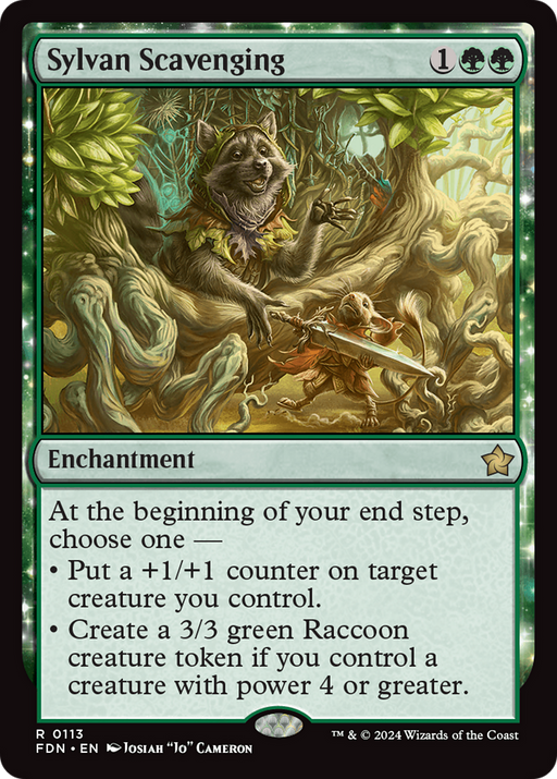Sylvan Scavenging (FDN-113) [Foundations] Foil MTG Single Wizards of the Coast
