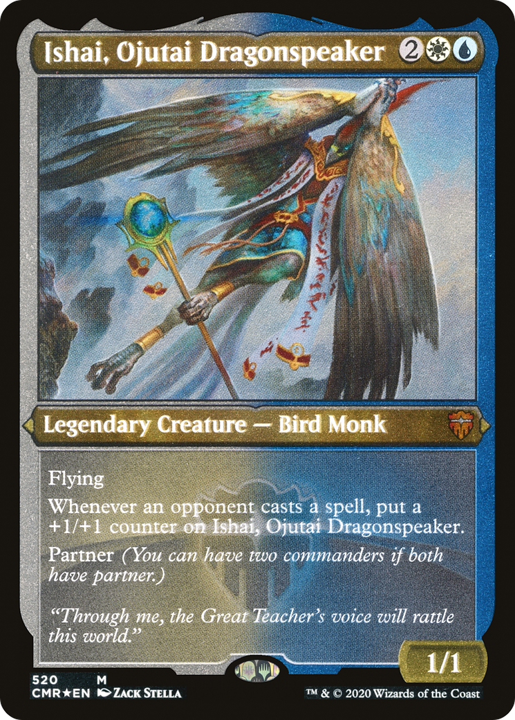Ishai, Ojutai Dragonspeaker (Etched) [Commander Legends] MTG Single Magic: The Gathering