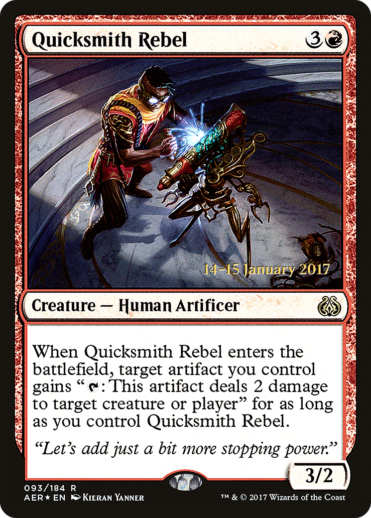 Quicksmith Rebel [Aether Revolt Prerelease Promos] MTG Single Magic: The Gathering