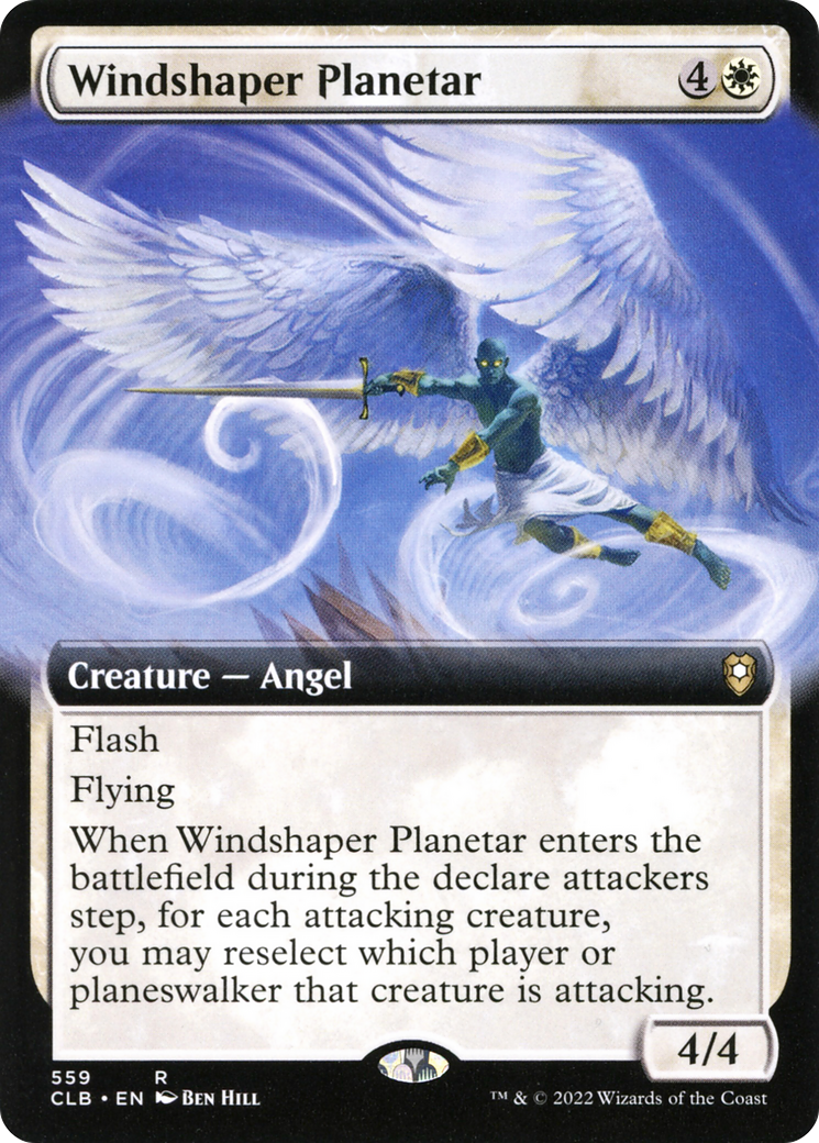 Windshaper Planetar (CLB-559) [Commander Legends: Battle for Baldur's Gate] (Extended Art) Foil MTG Single Wizards of the Coast