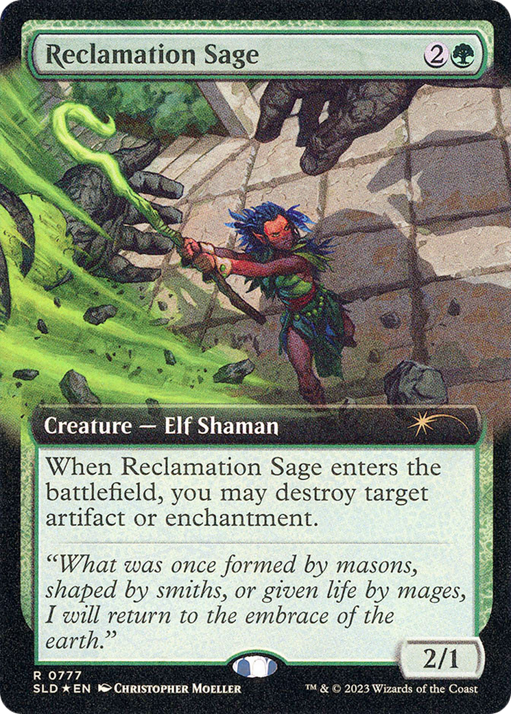 Reclamation Sage (SLD-777) [Secret Lair] Drop (Extended Art) Foil MTG Single Wizards of the Coast