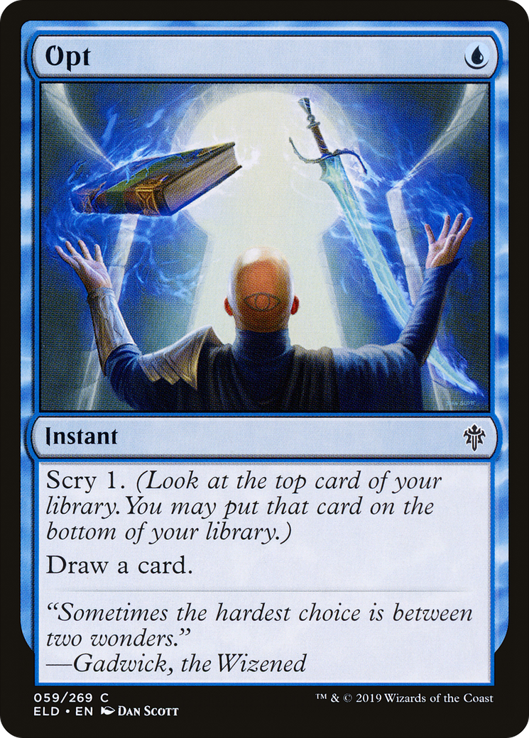 Opt (ELD-059) [Throne of Eldraine] MTG Single Wizards of the Coast