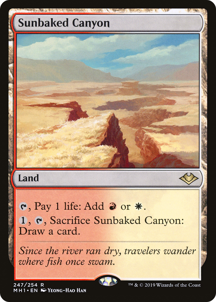 Sunbaked Canyon (MH1-247) [Modern Horizons] Foil MTG Single Modern Horizons