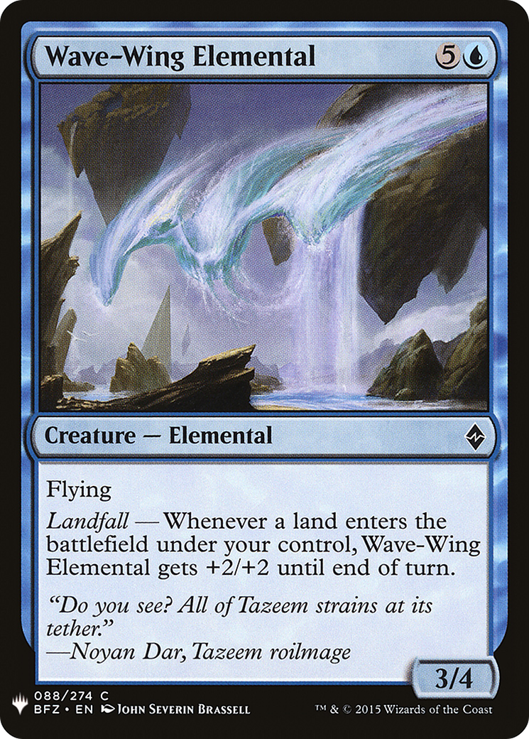 Wave-Wing Elemental (LIST-BFZ-88) [Mystery Booster] The List MTG Single Wizards of the Coast