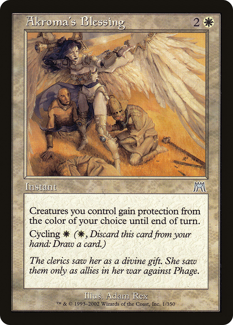 Akroma's Blessing (ONS-001) [Onslaught] MTG Single Wizards of the Coast