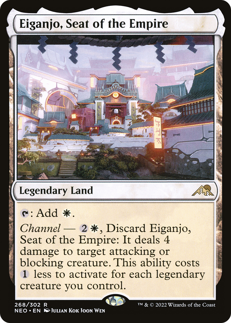 Eiganjo, Seat of the Empire (NEO-268) [Kamigawa: Neon Dynasty] Foil MTG Single Wizards of the Coast