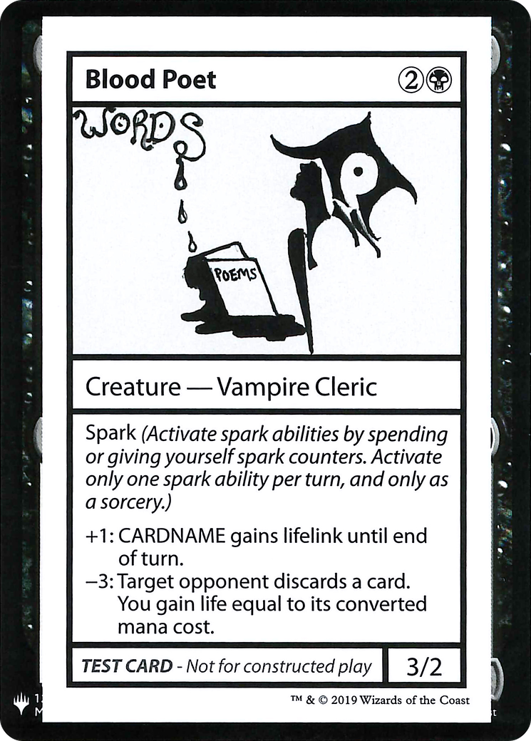 Blood Poet (CMB1-) [Mystery Booster] Playtest Cards 2019 MTG Single Wizards of the Coast