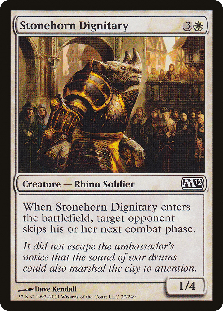 Stonehorn Dignitary (M12-037) [Magic 2012] Foil MTG Single Wizards of the Coast