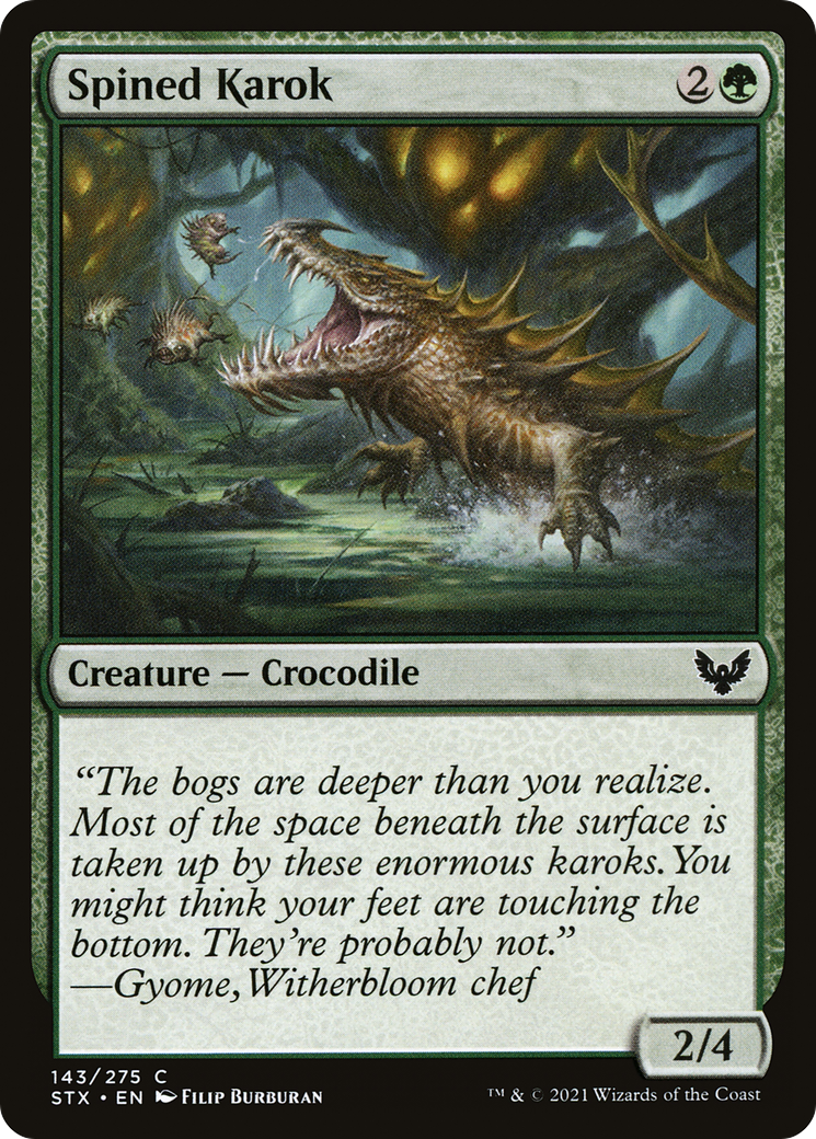 Spined Karok (STX-143) [Strixhaven: School of Mages] Foil MTG Single Wizards of the Coast