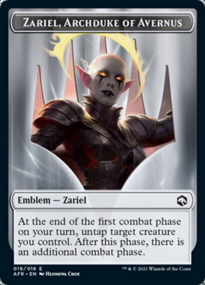 Zariel, Archduke of Avernus Emblem [Dungeons & Dragons: Adventures in the Forgotten Realms Tokens] MTG Single Magic: The Gathering   
