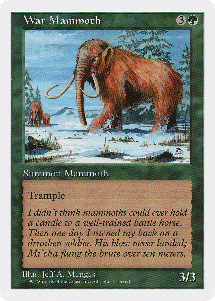 War Mammoth (5ED-340) [Fifth Edition] MTG Single Wizards of the Coast
