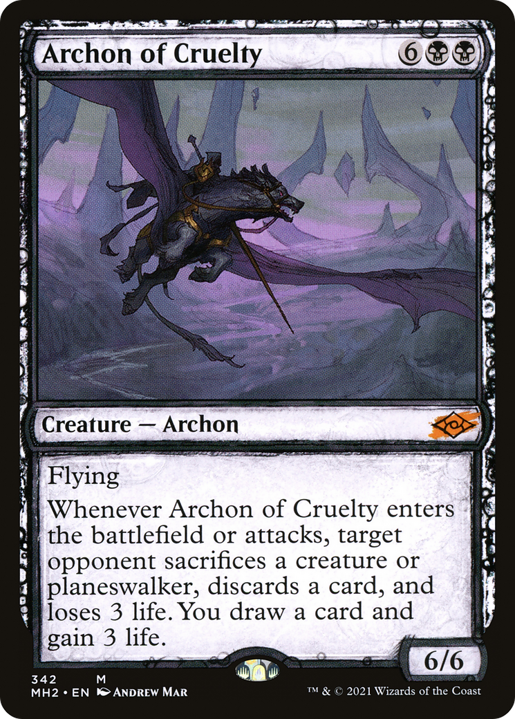 Archon of Cruelty (MH2-342) [Modern Horizons 2] (Showcase) MTG Single Wizards of the Coast