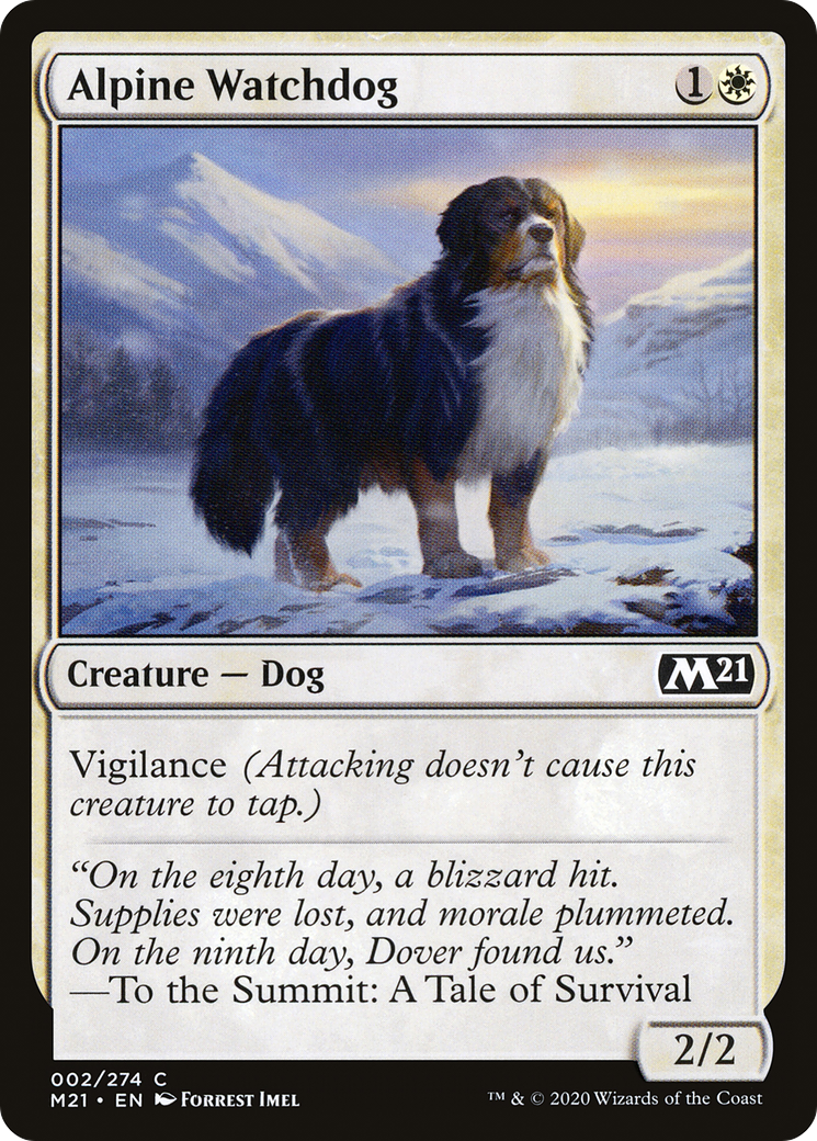 Alpine Watchdog (M21-002) [Core Set 2021] Foil MTG Single Wizards of the Coast