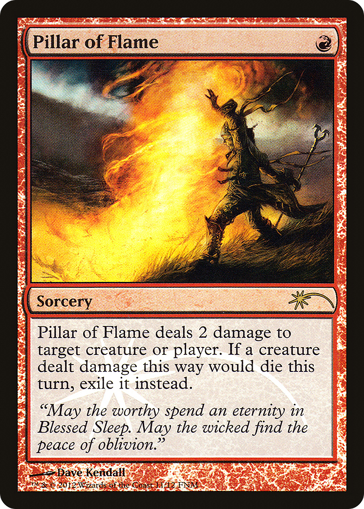Pillar of Flame (FNM-011) [Misc] Friday Night Magic 2012 Foil MTG Single Wizards of the Coast