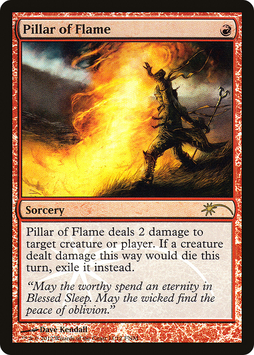 Pillar of Flame (FNM-011) [Misc] Friday Night Magic 2012 Foil MTG Single Wizards of the Coast