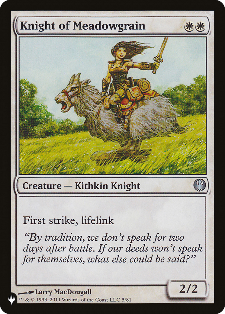 Knight of Meadowgrain (LIST-DDG-5) [Mystery Booster] The List MTG Single Wizards of the Coast
